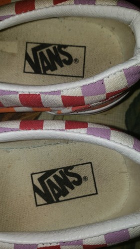 Vans SlipOn Rainbow Checkered Size 1.5 Unisex Kids - Picture 3 of 9