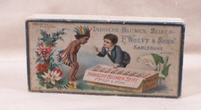 Indische Blumen Seife Karlsruhe, Original Schachtel (ohne Inhalt) 1908 Jugendsti