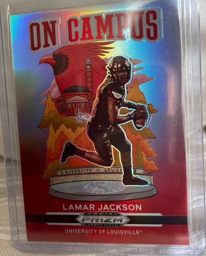 2021 Panini Prizm Draft Picks! On Campus Lamar Jackson! No. OC-LJ! Super Rare!