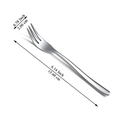 Dessert Forks 12 Pieces 6.15" Stainless Steel Cake Forks Silverware Set Fruit Fo - Picture 2 of 7