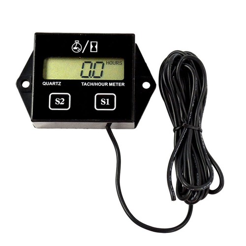 Waterproof Digital Tachometer Tach Hour Meter Motor ATV Engine Inductive Gauge - Picture 2 of 5