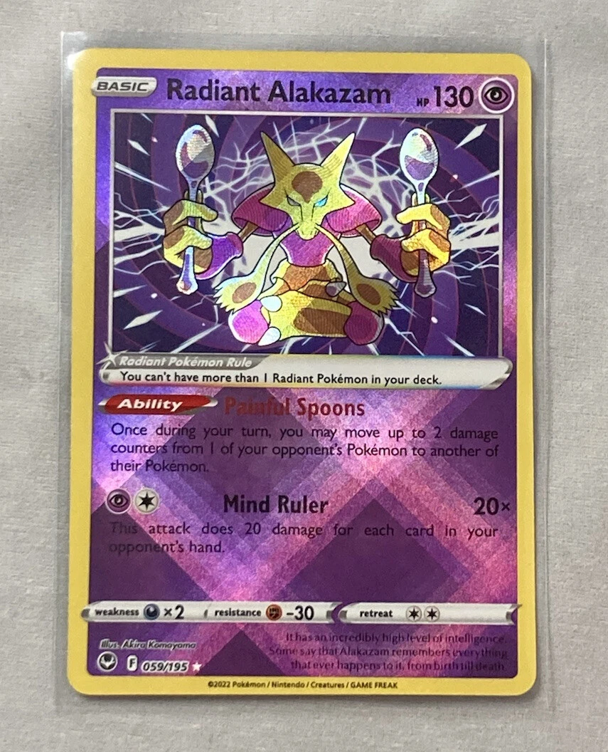 Radiant Alakazam/Radiant Jirachi/Radiant Tsareena - Silver Tempest 3 Card  Lot - 059/195-120/195