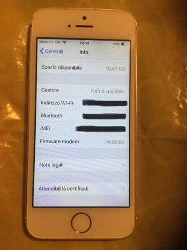 Apple iphone 5S Gold 16GB (LEGGERE DESCRIZIONE) - Foto 10 di 24