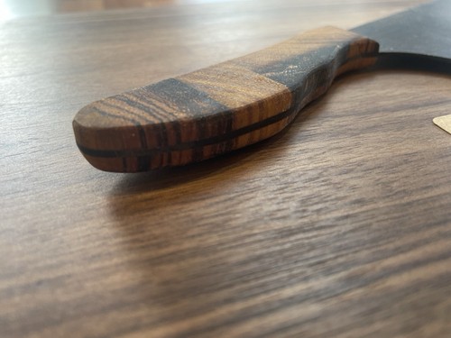 Cuchillo para servir pasteles/pasteles de madera exótico - Ziricote y cebrano - Regalo de boda - Imagen 8 de 10