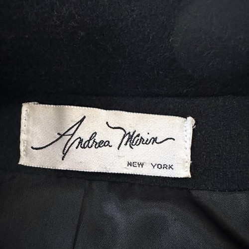 Andrea Marin Wool Coat Jacket Women XL Union Made Blue Vtg 80s - Picture 9 of 16