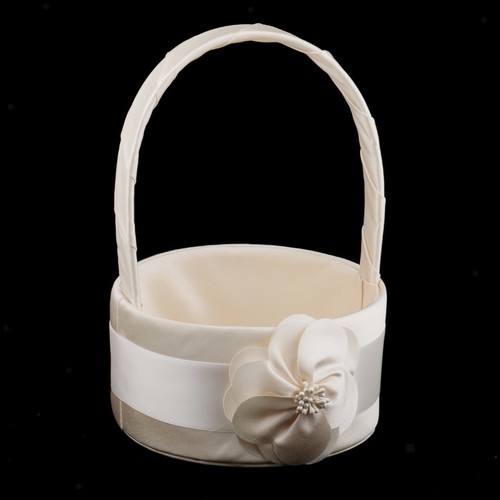 Blumenmädchen Korb weißer Blumenkorb, Hochzeits Korb Hochzeitsumzug - Bild 11 von 12