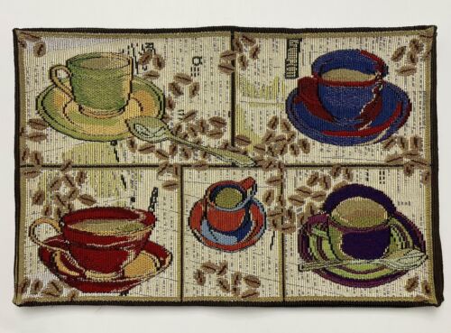 Park B Smith Set of 4 Tapestry Cafe Au Lait Placemats 12.5x19" - NWT - Picture 2 of 12