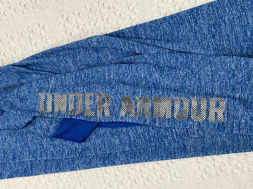 Under Armour Mens XXL 1/4 Zip Pullover Shirt Loose Long Sleeve Blue White Gray - Picture 9 of 9