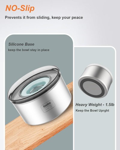 1 Gallone Hunde Wassernapf, 3,8 l kein Verschütten Wassernapf für Hunde, Edelstahl Sp... - Bild 4 von 6