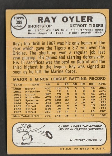 1968 Topps Baseball Cards Scegli una carta a scelta 295-660 EX X-MT 1/25 Set Break - Foto 187 di 490