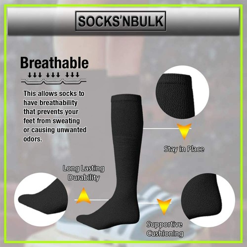 SOCKS'NBULK 60 Pairs Men & Woman Cotton Unisex Crew Ankle Tube "Sock Size 10-13" - Picture 15 of 247