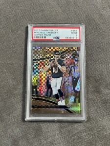 2017 Select Mitchell Trubisky Copper Field Level Prizm /75 Bears Rookie RC PSA 9