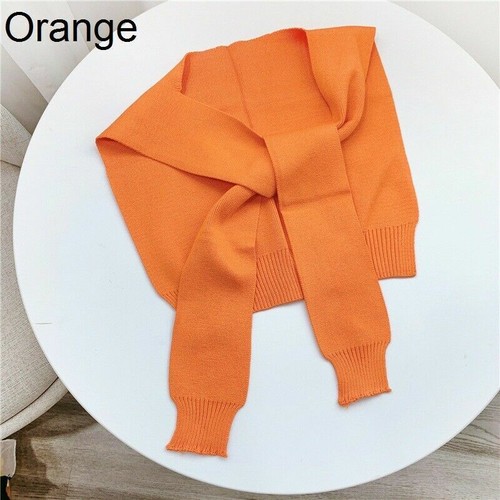 Damen Mädchen gestrickt Schulter Schal Stola Cape klein solide Streifen Mode Dekor süß - Bild 13 von 22