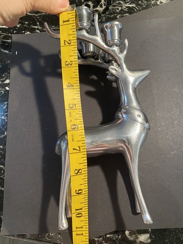 Deer Silver Tone Candle Holder 11” Home for the Holidays 1999 New in Box $34 - Picture 7 of 10