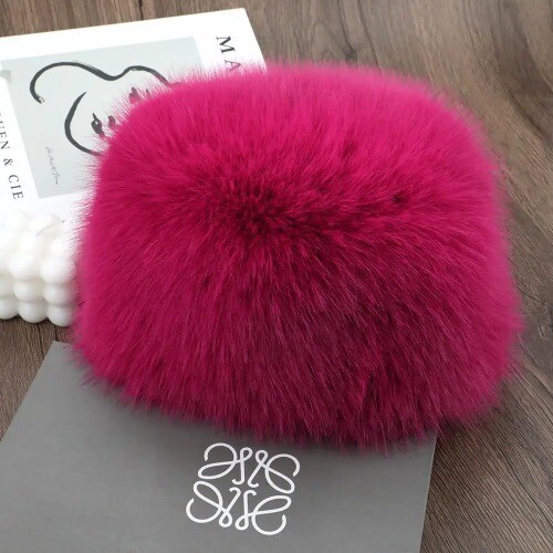Fur Hat Women Warm Snow Ski Cap Female Faux Fox Fur Thick Warm Winter Hat - Bild 26 von 34