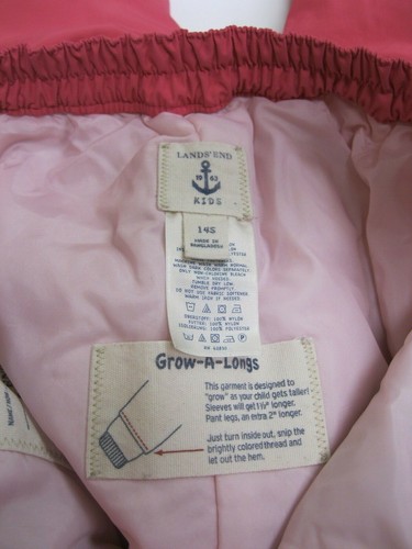 LANDS' END Niña Grow-A-Longs Esquí Squall Nieve Rosa Caliente Talla 14S, Usado en Excelente Condición - Imagen 4 de 4
