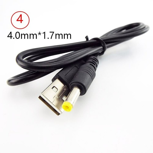 Cable de alimentación cargador de CC 5V USB A macho a 1.7 2.0 2.1 2.5 3.5 5.5 mm conector - Imagen 15 de 17