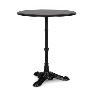 Table de bistrot surface plateau 60 cm Ø hauteur 72 cm 4-saisons-granite - Noir