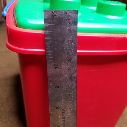 Vintage Lego Tub Bucket Storage Container With Lid 1989 *Empty No Bricks* - Picture 6 of 6