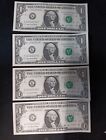 2003 $1 U.S Bank Notes In Sequence with near solid 2's Uncirculated Lot Of 4