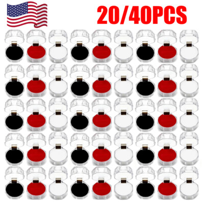40-Pack Wholesale Mixed Plastic Crystal Jewelry Ring Display Boxes – Black, New