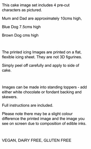 Dogs X4 Cake Topper Set Edible Icing Image Cut Out Birthday Decoration #738 - Picture 4 of 5