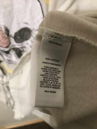 NUEVO CON ETIQUETAS AGOTADO Camiseta Para Mujer Express Corsé Calavera Gráfico Talla XS LOVE FREE - Imagen 9 de 9