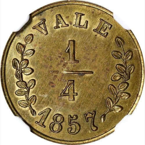 1857 Venezuela Andres Perez Hacienda Token, Montalban, NGC UNC Details, Scarce - Picture 2 of 3