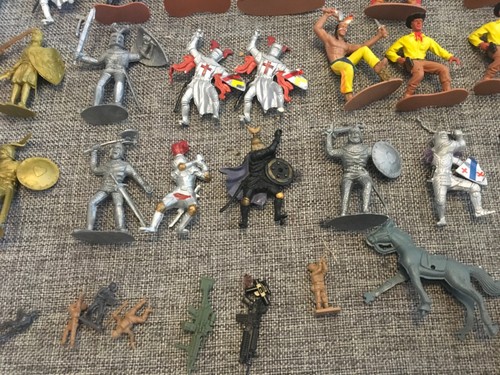 VINTAGE COWBOYS INDIANER RITTER PFERDE INKL. BRITAINS HORSE RIDER & RÖMISCHER SOLDAT - Bild 8 von 11