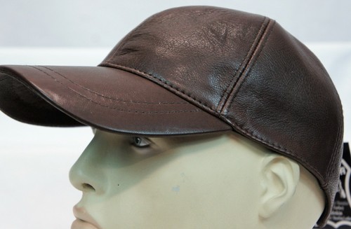 New 100% Genuine Real Lambskin Leather Baseball Cap Hat Sport Visor 31 COLORS - Picture 17 of 38