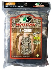 Small Mossy Oak 2-pack A-shirt break up country black and camo Men  s NIP