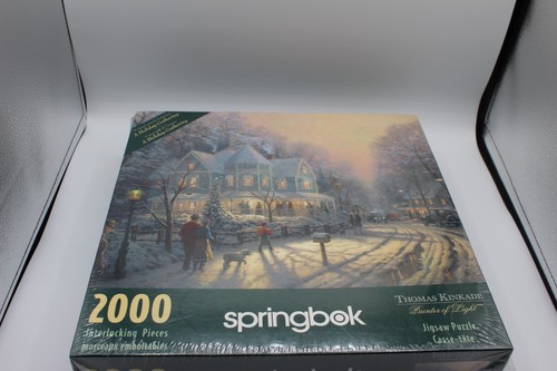 Springbok 2000 Piece Puzzle Thomas Kinkade A Holiday Gathering Christmas New! - Picture 4 of 10