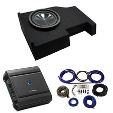 Fits 2014 UP GMC Sierra Crew Cab Alpine SWT-10S2 Single 10 Sub Box New SA60M Amp