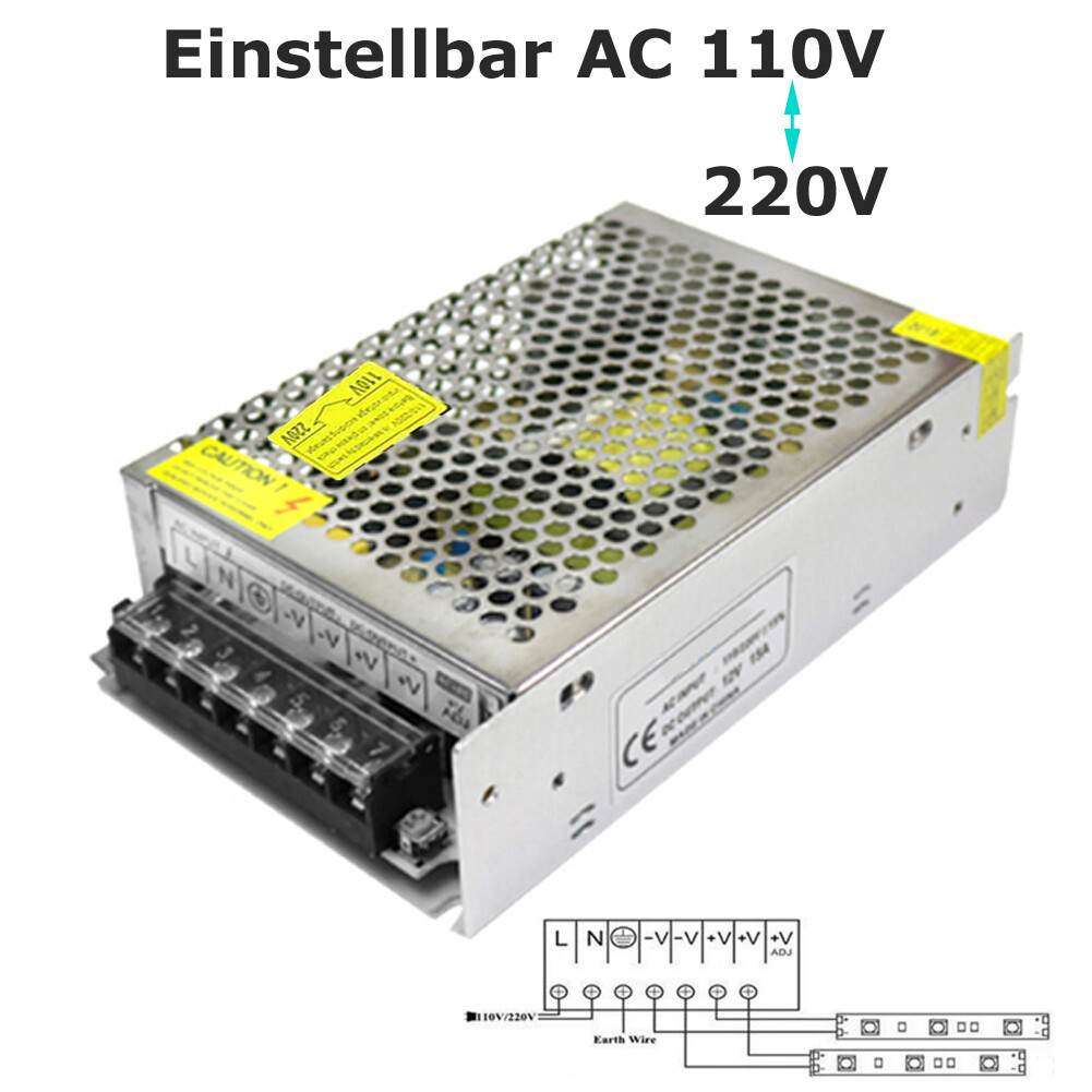 D83C Einbaunetzteil Schaltnetzteil AC /DC Netzteil Adapter 230V auf 24V 10A  240W