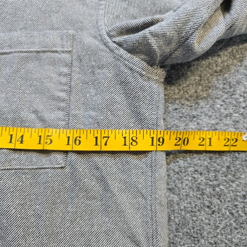 Theory Shirt Men Size Small Gray Wyoming Button Long Sleeve Twill Flannel Casual - Picture 5 of 9
