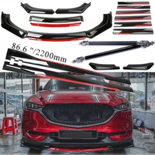 For Mazda 2 3 5 CX3 CX5 Front Bumper Lip Spoiler Splitter Side Skirt Body