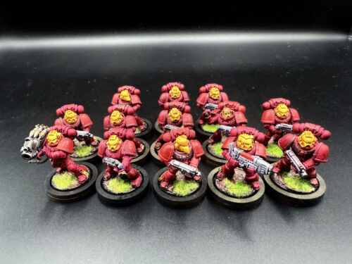 FULLY PAINTE BLOOD ANGEL ARMY PAINT SPACE MARINES WARHAMMER 40K - Picture 7 of 24