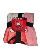 Hello Kitty and Cloud Throw Blanket With Faux Fur Reverse