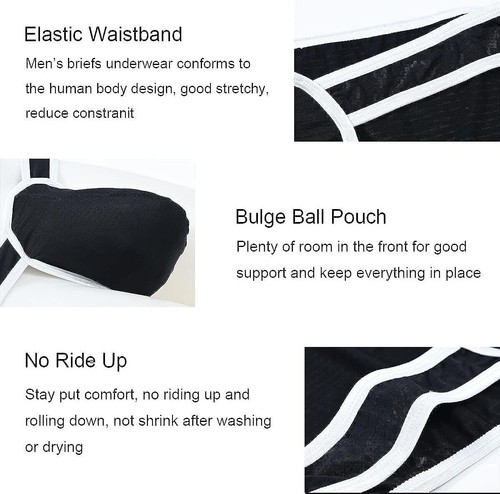 Zonbailon Men's Briefs Stretch Pouch Sexy Low Rise Briefs with Bulge Enhancing - Picture 18 of 44