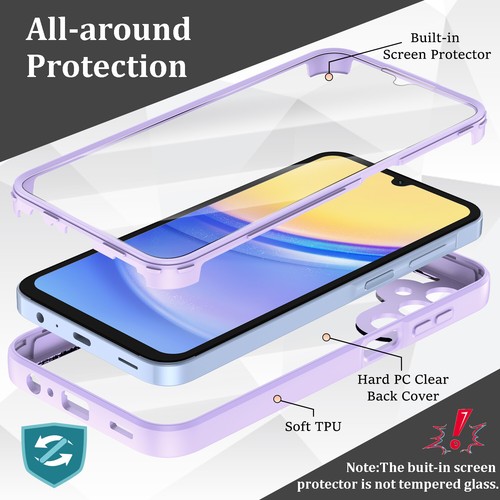 For Samsung Galaxy A15 5G Full Case Rugged Phone Cover Built-in Screen Protector - Picture 59 of 65