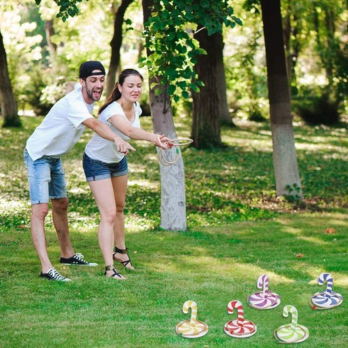 Ring Toss Candy Cane Fun Christmas Game Winter Holiday Family Toy Gift Boy Girl - Picture 3 of 5