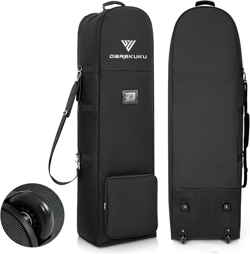 Golf Travel Bags for Airlines with Adjustable Support Rod and Detachable Shoulde