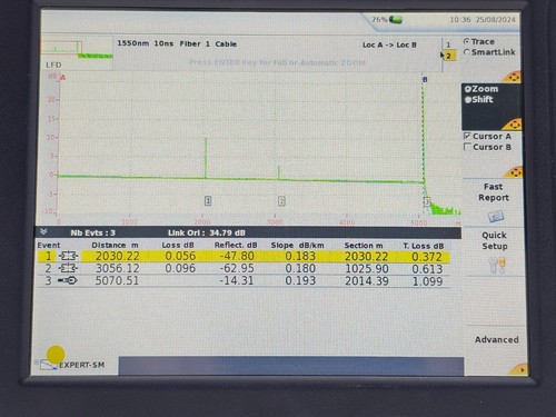 Viavi JDSU MTS 6000A V2 + 8126 B SM OTDR 1310/1550 nm 41/40 dB E8126B APC-FC - Imagen 20 de 24