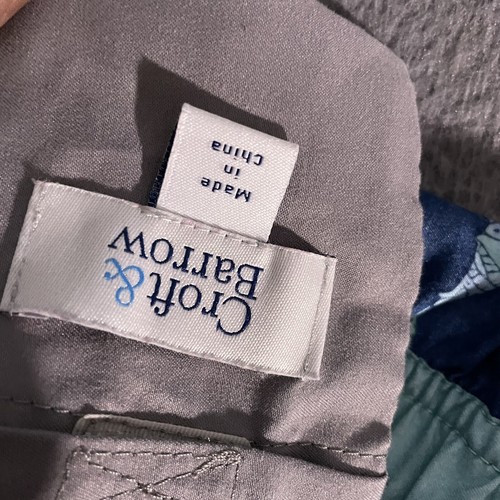 Croft&Barrow costume da bagno uomo tavola pantaloncino blu verde stampa squalo taglia small - Foto 3 di 7