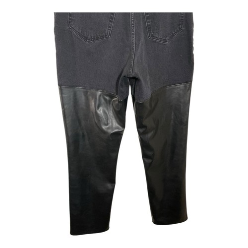 Abercrombie Women’s 90s Straight Ultra High Rise Jeans Faux Leather Size 30 - Picture 8 of 13