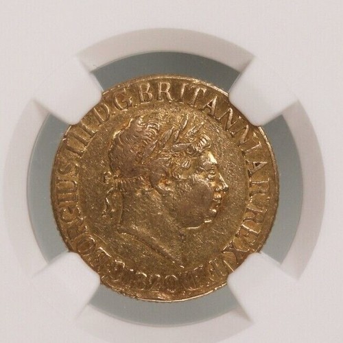 1820 Great Britain 1 Sovereign NGC Certified AU Details Rim Filing , Cleaned  - Picture 1 of 4