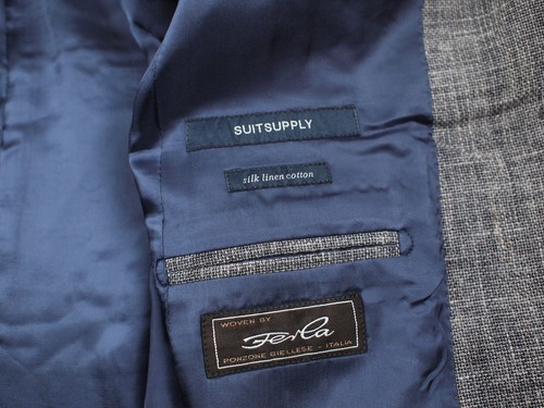 SUITSUPPLY mens sport coat silk linen & cotton size 46 / S / Small jacket blazer - Picture 7 of 15