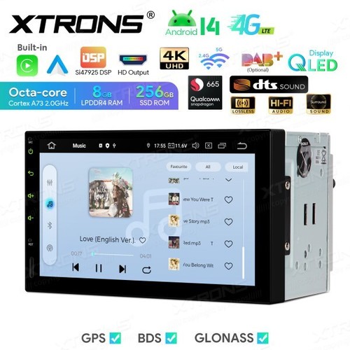 XTRONS TIQ742P AUTORADIO GPS CAR TABLET 2 DIN Android 14 WI-FI 8GB Carplay Auto - Imagen 9 de 14