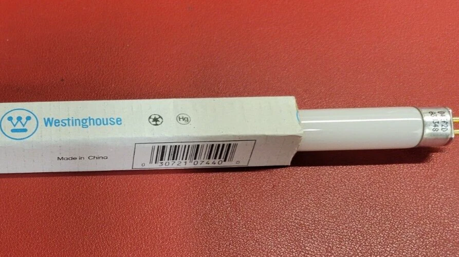 Qty 2 Westinghouse F8T5/CW 8W 12" Fluorescent Tube Light Bulbs Cool White New - Image 2 of 3