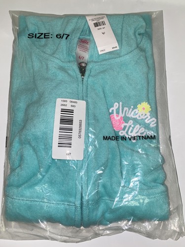 New Justice Girls Unicorn Hoodie Dance Pool Bath Robe Girl 6 7 Swimsuit Cover Up - Picture 5 of 6
